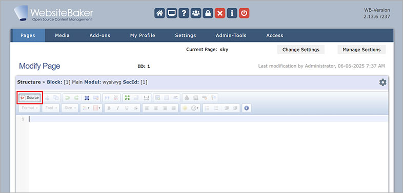 websitebaker ada website accessibility