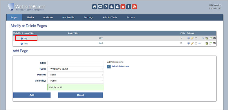 websitebaker wcag web accessibility