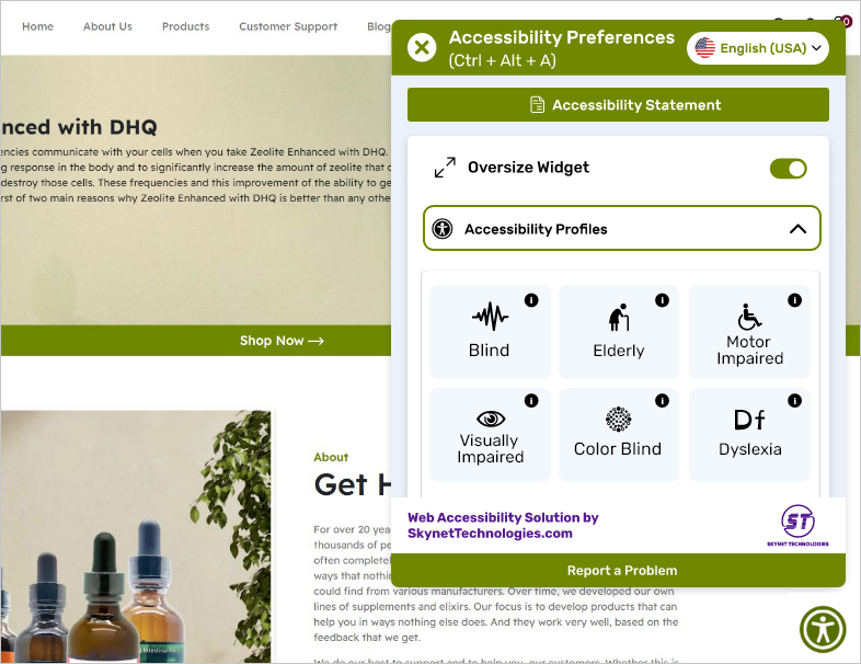 widget icon ada web accessibility