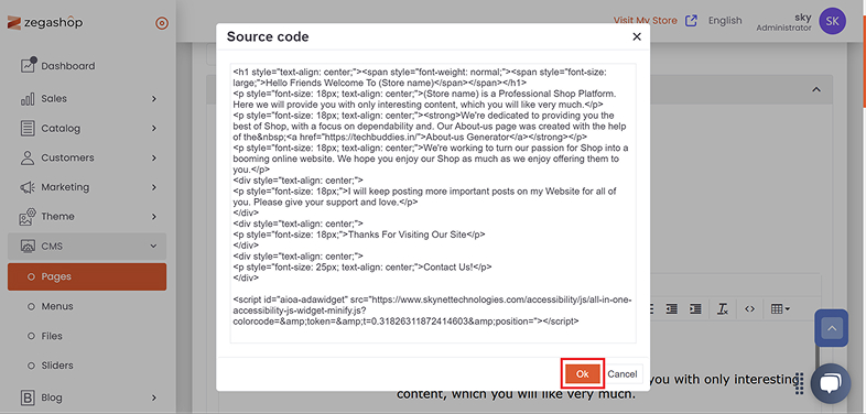 accessible zegashop accessible website design