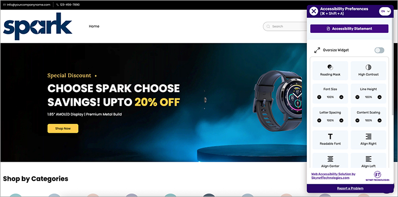 zohocommerce ada web accessibility