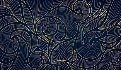 Abstract black and gold background featuring swirling patterns, ideal for blank quilting designs