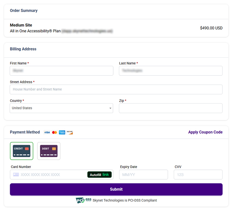 website ada wcag widget