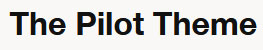 thepilot theme logo